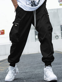 Versatile Multi-Pocket Cargo Pants for Men - Comfortable Streetwear with Drawstring Waist