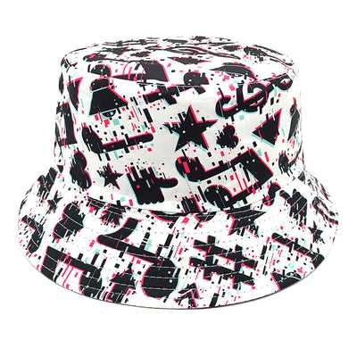 Musical Note Bucket Hat – Retro Print Summer Hat for Men & Women – Festival & Beach Style
