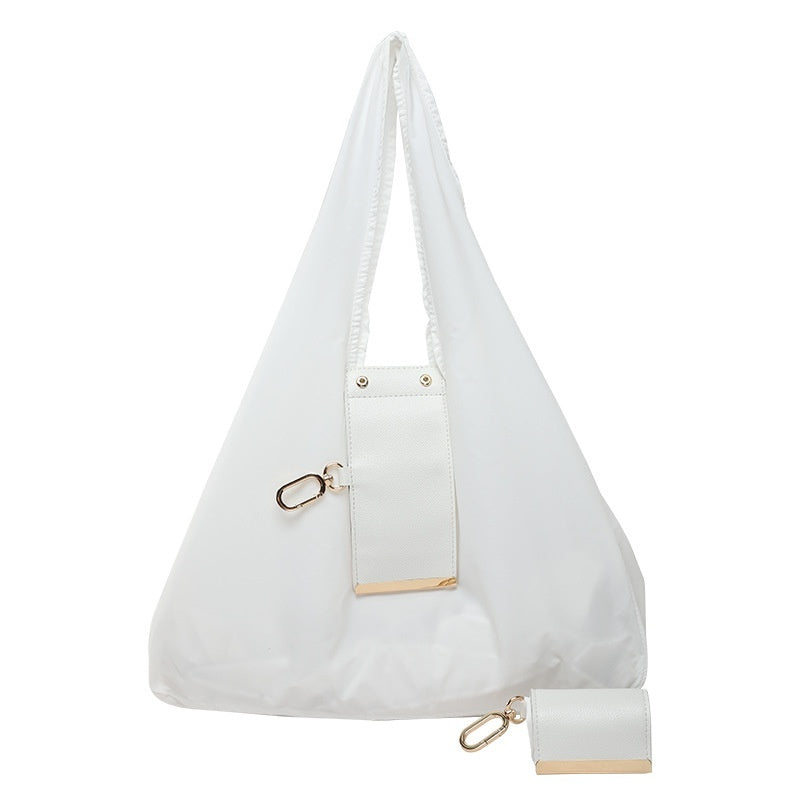 Women's Handbag With Key-ring Design Lightweight Shoulder Bag Large Capacity Shopping Bags What Else You Got?