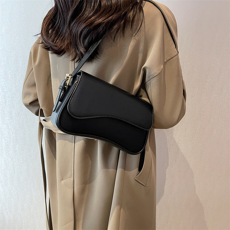 Women’s Flap‑Top Magnetic‑Clip Shoulder Bag – Street Fashion PU Leather Double‑Strap Purse What Else You Got?