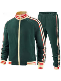 Men's Winter Fleece-Lined Casual Sports Suit - Two-Piece Set in Navy, Royal Blue & More