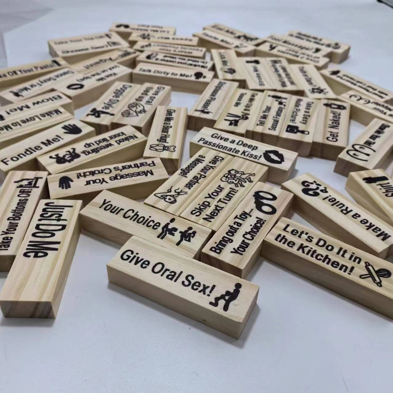 Couple Game Night Intimacy Block Tower Jenga Game Valentine Tumbling Tower Stacking Blocks Game Party Interactive Games 18 What Else You Got?