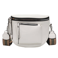 Soft PU Saddle Crossbody Bag – Patchwork Shoulder Purse for Everyday Use