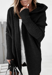 Women’s Oversized Hooded Batwing Cardigan – Soft Knit Layering Sweater S–XL