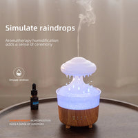 Heavenly Rain Cloud Humidifier & Aromatherapy Diffuser with Soothing Rainsound & 7-Color LED Light