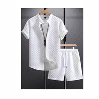 Men's Breathable Summer Shirt & Shorts Set