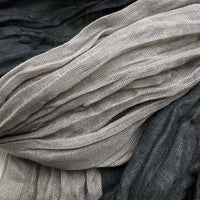 Khaki & Black Textured Crinkle Scarf – Casual Vacation & Office Scarf for Women & Men