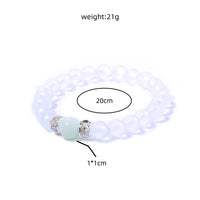 Glow-in-the-Dark Blue Luminous Glass Bead Bracelet – Fashion Jewelry with Luminous Effect