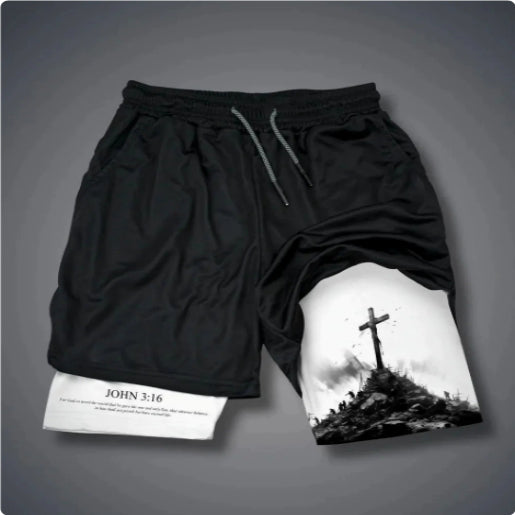 Elegant 3D Printed Beach Shorts - Double-Layer Comfort & Style for Summer