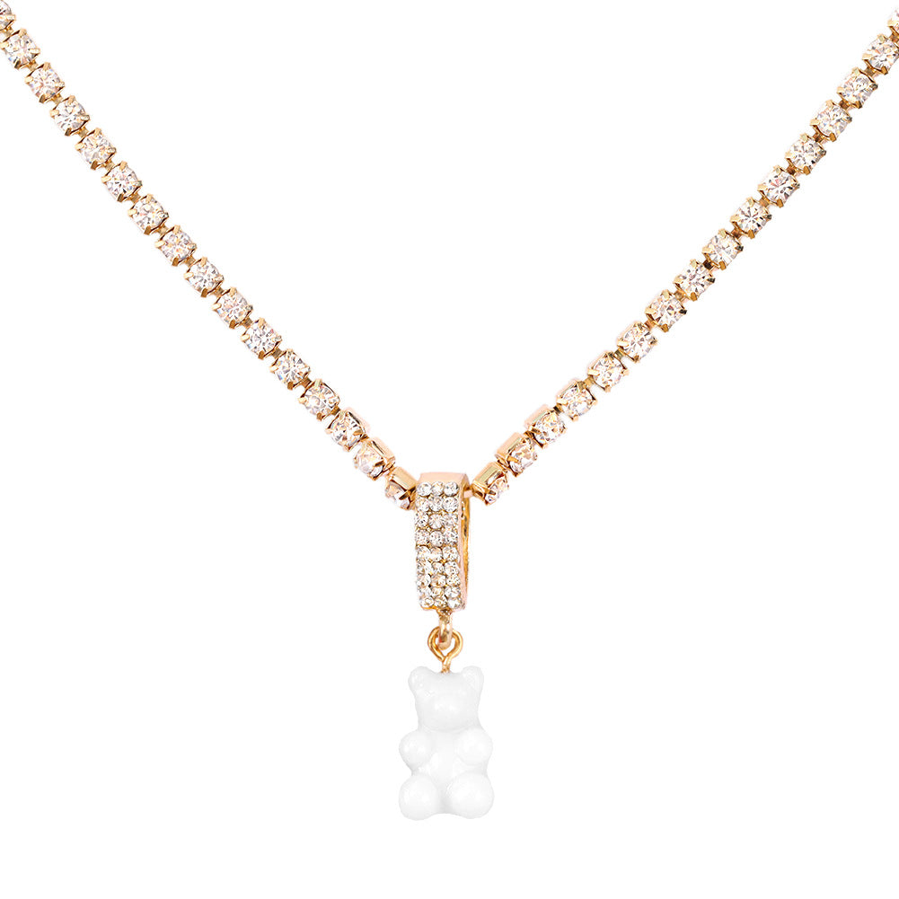 Fashion Cartoon Bear Diamond Necklace What Else You Got?