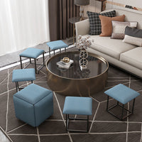 Rubik’s Cube 5-in-1 Storage Ottoman – Multifunctional Stool with Hidden Storage