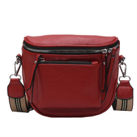 Soft PU Saddle Crossbody Bag – Patchwork Shoulder Purse for Everyday Use