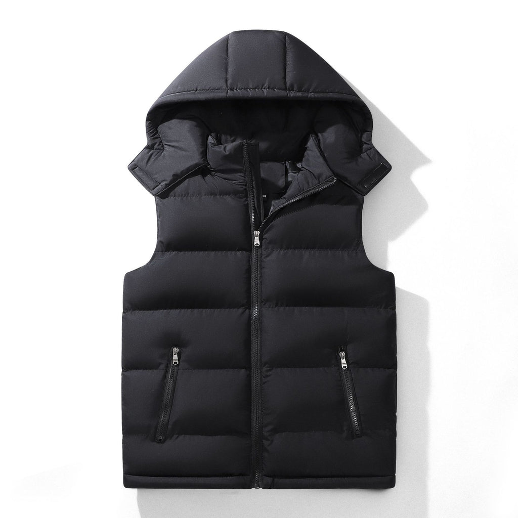 Men’s Hooded Thermal Vest – Extra‑Thick Casual Sleeveless Jacket with Zipper Pockets (XS–3XL) What Else You Got?