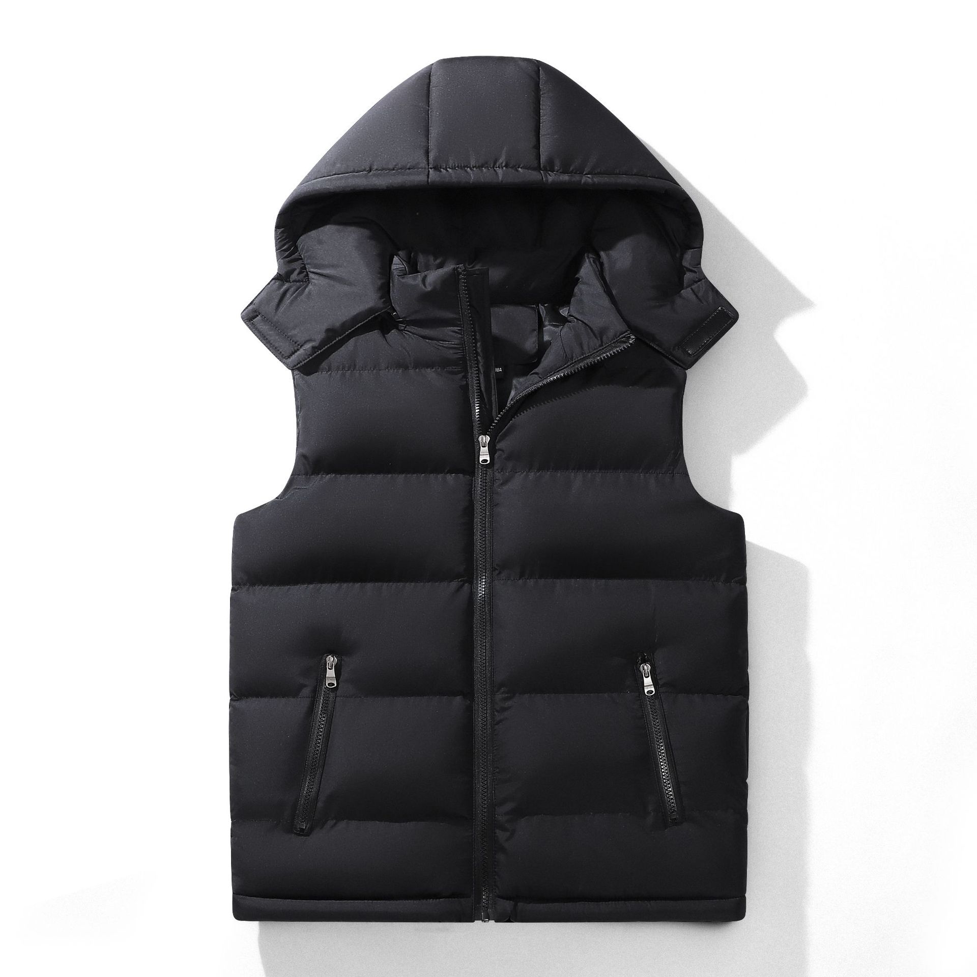 Men’s Hooded Thermal Vest – Extra‑Thick Casual Sleeveless Jacket with Zipper Pockets (XS–3XL) What Else You Got?