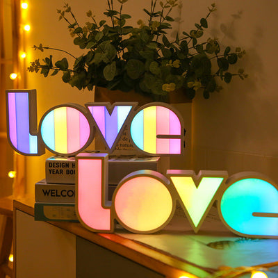 Romantic LED LOVE Light - Perfect Valentine's Day Gift, Wedding Decor & Birthday Surprise - USB Powered