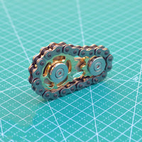 Stainless Steel Chain Gear Fidget Spinner – Premium EDC Stress Relief Flywheel Gyro