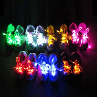 Glow-in-the-Dark LED Running Shoelaces – 4 Light Modes for Night Safety