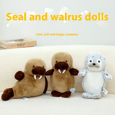 Cuddly Seal Plush Pillow - Soft & Comforting Christian Decor (35cm)
