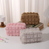 Plush Pencil Case – Soft Korean-Style Stationery Pouch for Students & Artists
