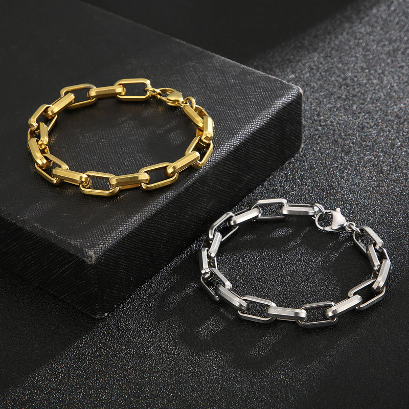 Men's Titanium Steel Bracelet Ins Niche Design Hip-hop Geometric Bracelet What Else You Got?