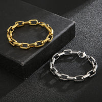 Men's Titanium Steel Hip-Hop Geometric Bracelet - Stylish & Durable Christian Jewelry