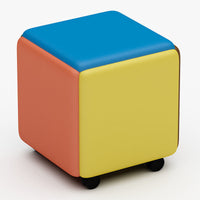 Rubik’s Cube Storage Ottoman – Multifunctional Sofa Stool with Leather or Velvet Finish