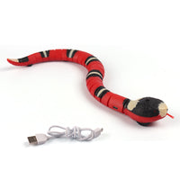 Divine Pet Play: Interactive Smart Snake Toy for Cats & Dogs – USB Rechargeable, Built-in Catnip, Lifelike Motion & Sound – Perfect for Pet Enrichment & Fun (Black)