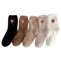Cozy Fleece-Lined Women's Socks - Warm, Thick & Perfect for Autumn & Winter - One Size Fits Most