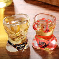 Skull Wine Glasses Set - Bold Gothic Barware Gift for Any Occasion