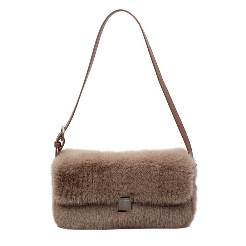 Retro Plush Underarm Shoulder Bag – Soft PU Fashion Armpit Bag for Women What Else You Got?
