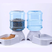 Automatic Pet Feeder & Water Fountain - Gravity Food Dispenser for Cats & Dogs