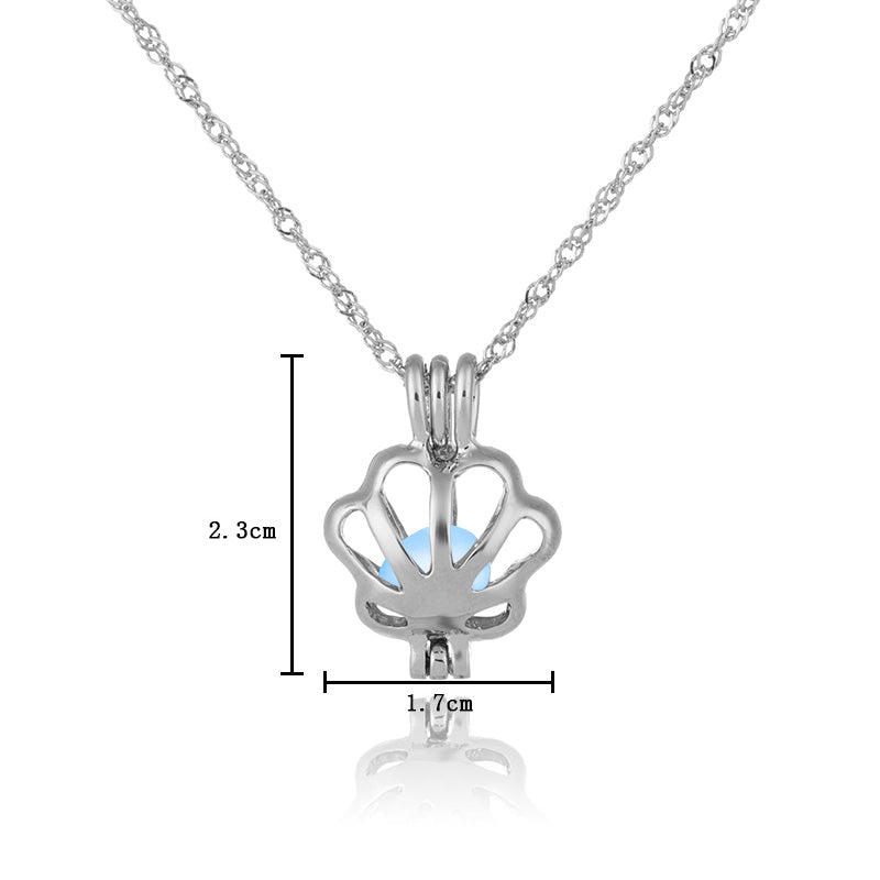 GLOW-IN-THE-DARK SCALLOP HOLLOW-OUT DIY necklace What Else You Got?