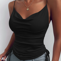 Women's Lightweight Spaghetti Strap V-Neck Camisole – Summer Tank Top for Beach & Casual Wear