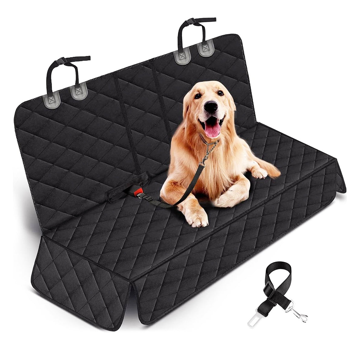 Waterproof Dog Car Seat Cover - Scratchproof Pet Rear Seat Protector for Car, Truck & SUV