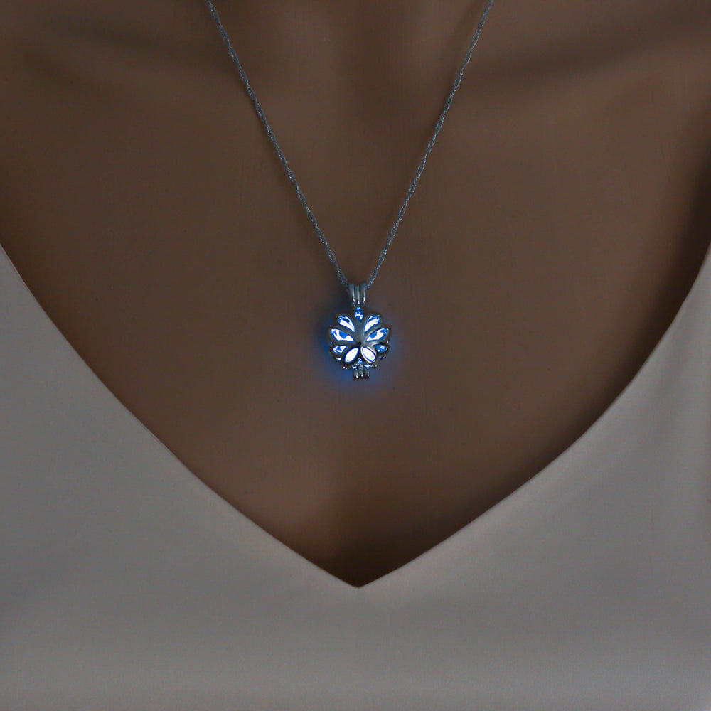 Glow-in-the-dark Lotus with a hollowed-out diy necklace What Else You Got?