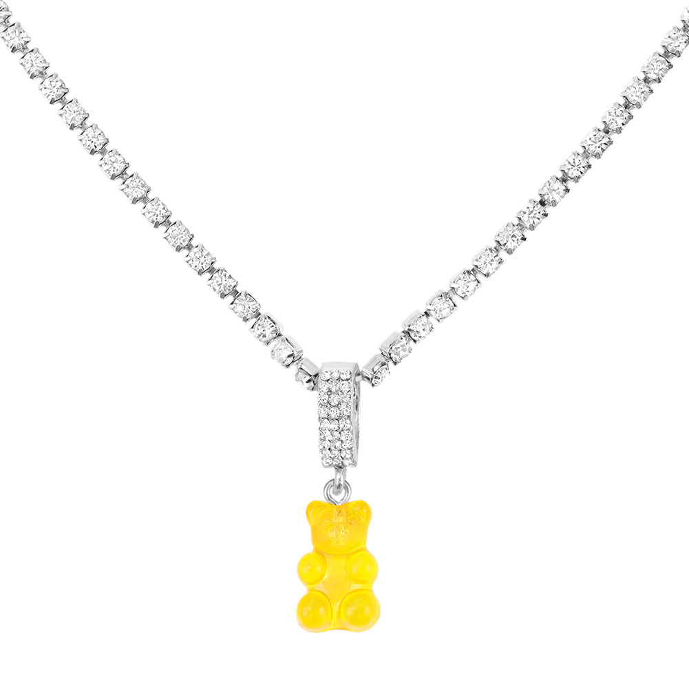 Fashion Cartoon Bear Diamond Necklace What Else You Got?