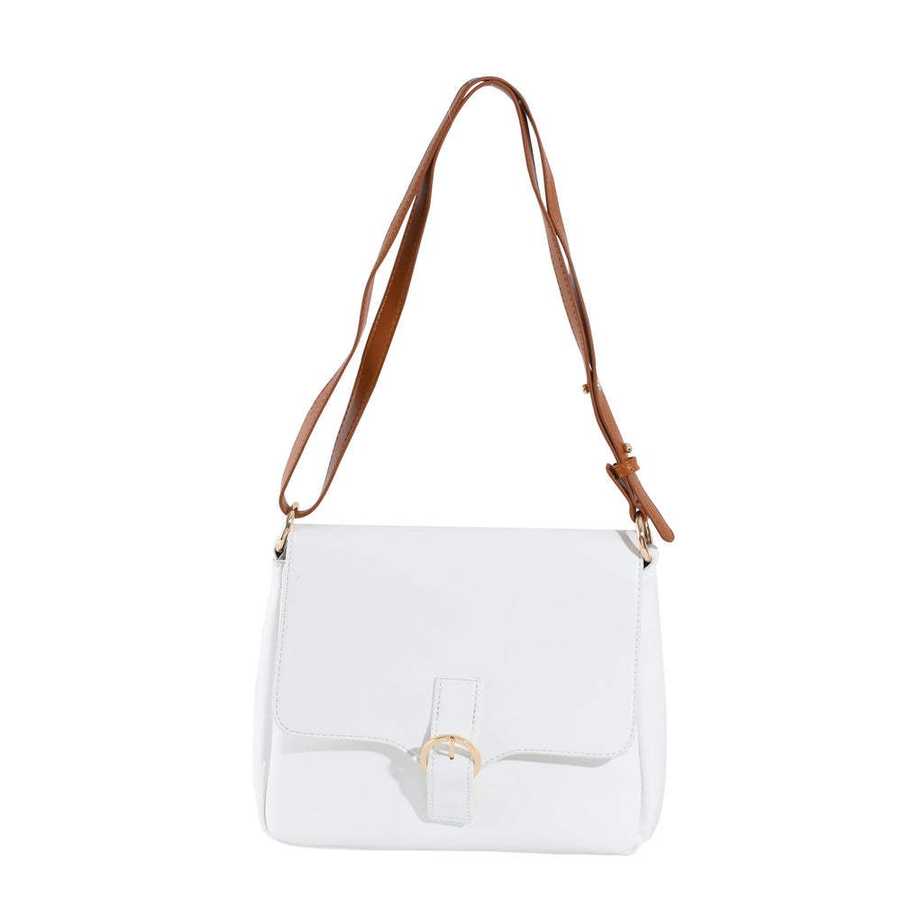 Minimalist Crossbody Bag – Clean Everyday Shoulder Bag in White (Ships from USA) What Else You Got?