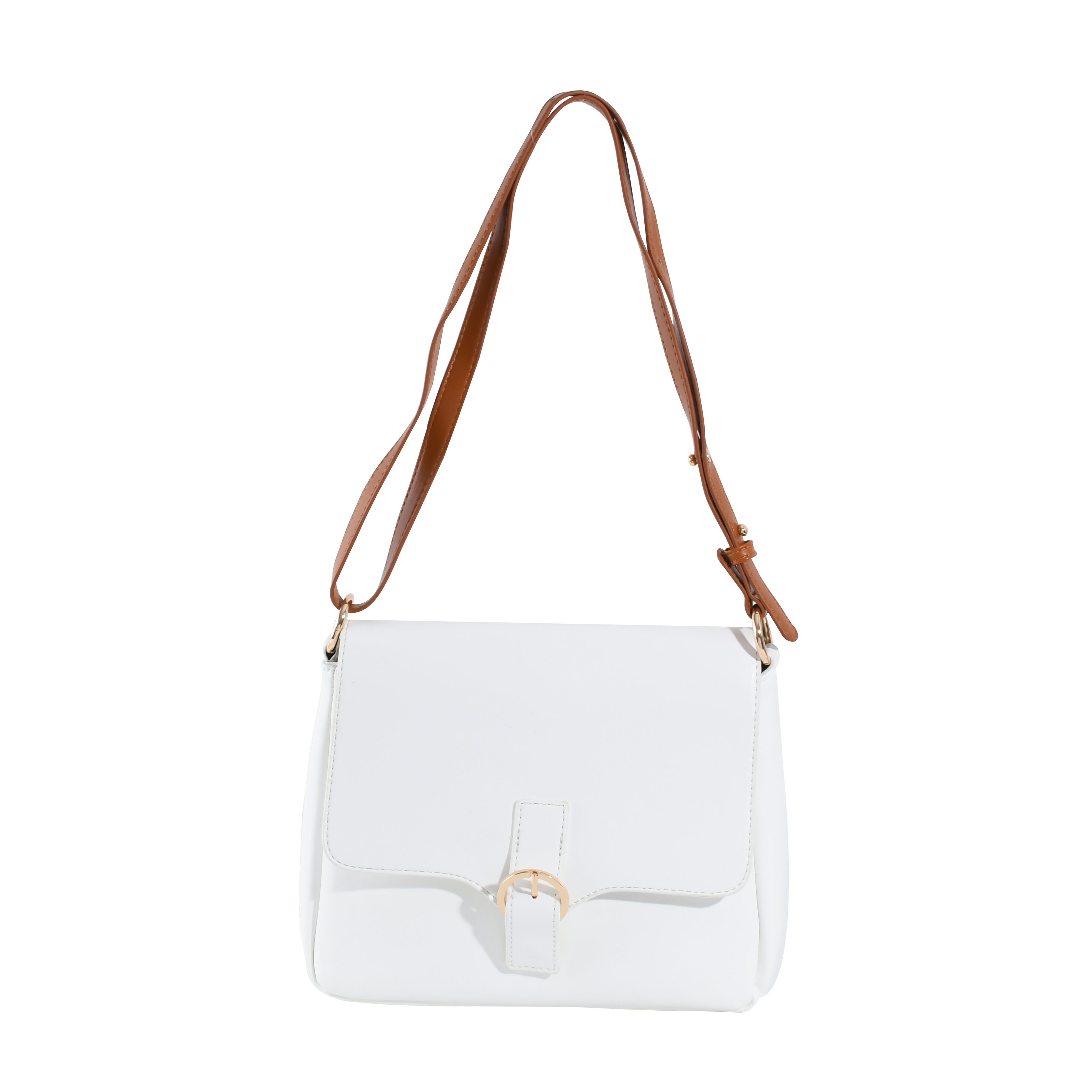 Minimalist Crossbody Bag – Clean Everyday Shoulder Bag in White (Ships from USA) What Else You Got?
