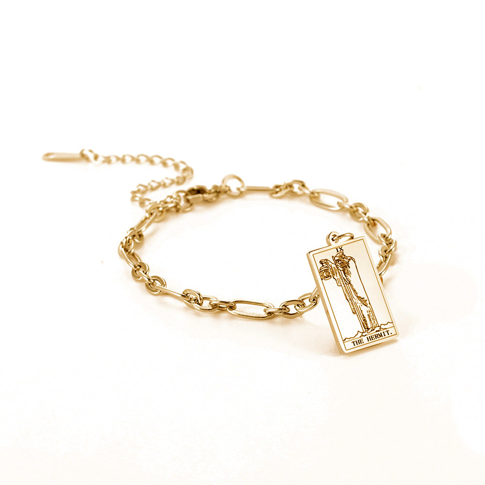 12 Tarot Card Charm Bracelet – Mystical Long Oval Link Chain Fashion Jewelry for Women What Else You Got?