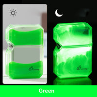 Glowing Quicksand Windproof Butane Lighter – Metal EDC Lighter with Light Effect