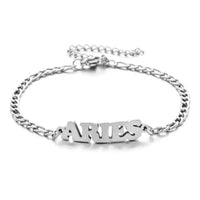 Personalized Zodiac Letter Bracelet – Stainless Steel Astrology Jewelry for All Signs
