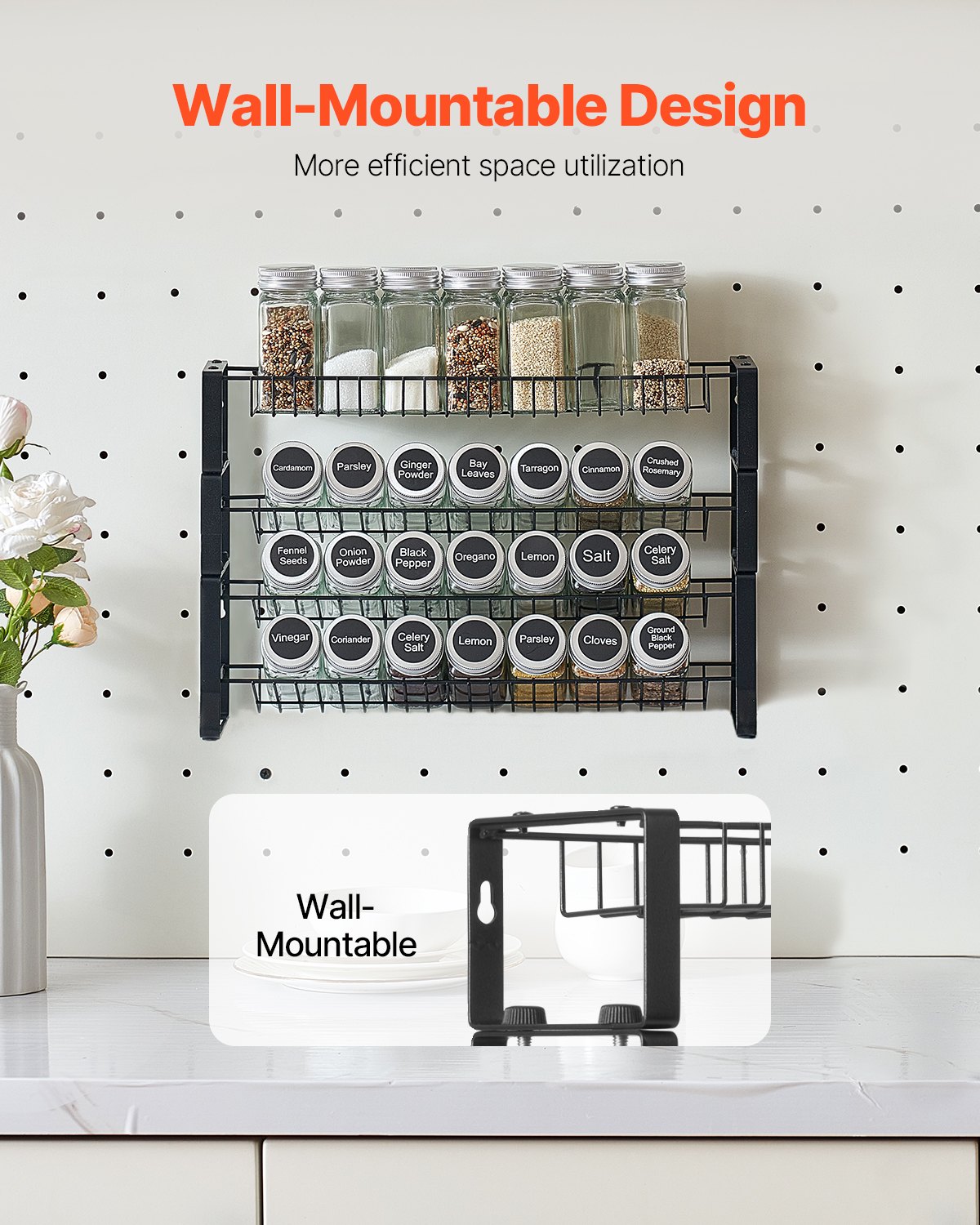 3-Tier Spice Rack Organizer for Cabinet & Countertop - Kitchen Storage & Organization 18x11in What Else You Got?