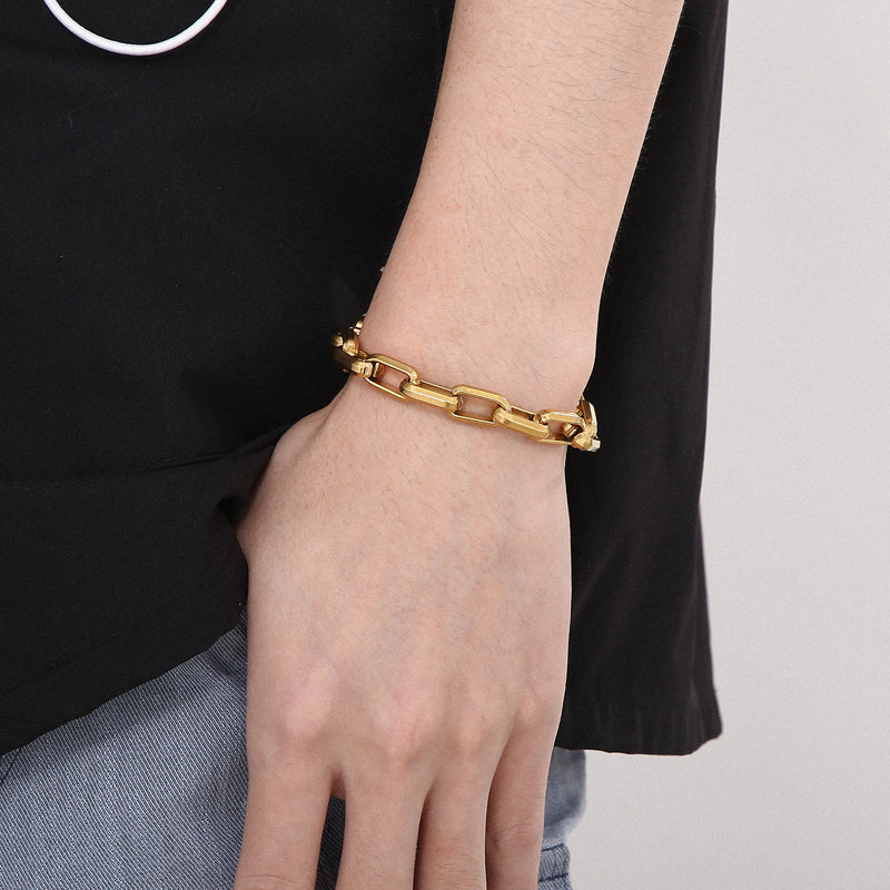 Men's Titanium Steel Bracelet Ins Niche Design Hip-hop Geometric Bracelet What Else You Got?
