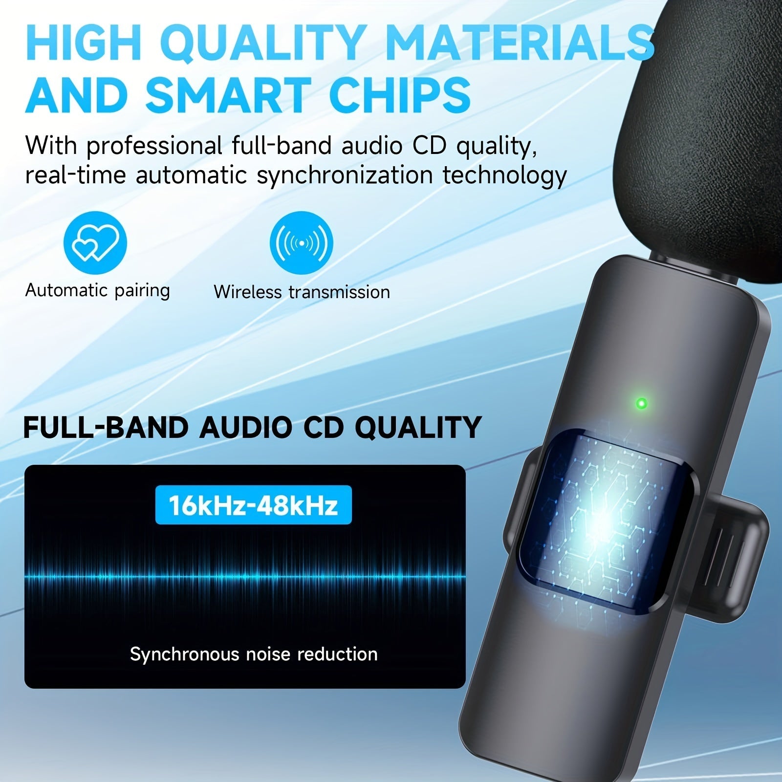 Wireless Lavalier Lapel Microphone For IPhone IPad Professional Wireless Clip Mic - Cordless Omnidirectional Condenser Recording Mic For Interview Video Podcast Vlog YouTube What Else You Got?