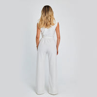 Virtuous Vogue Jumpsuit - Elegant Sleeveless V-Neck for Women