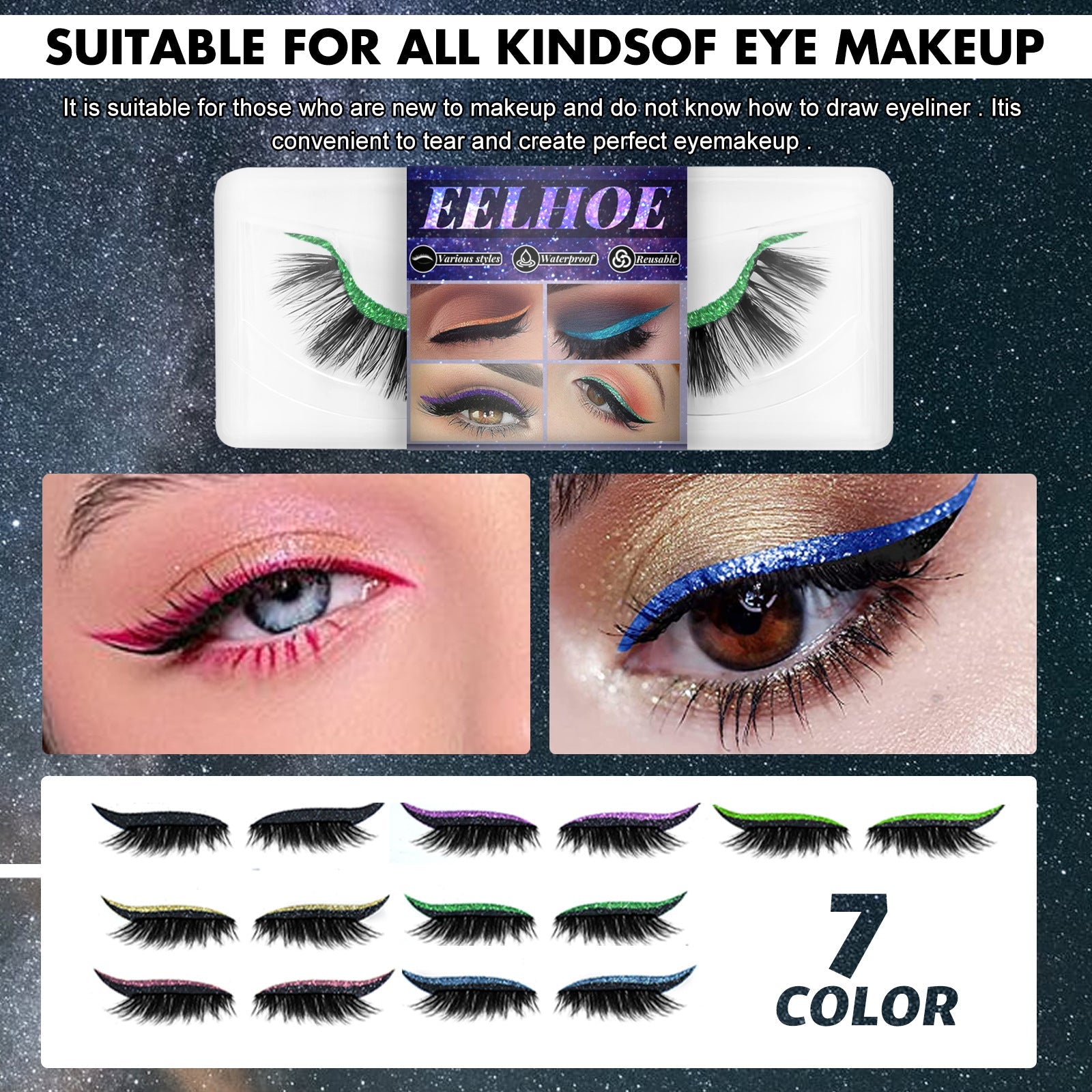 Eyelashes And Eyeliner Stickers Self-adhesive Soft Natural Curling Thick What Else You Got?