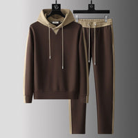 Men's Patchwork Hoodie & Jogger Set - Bold Streetwear Two-Piece Outfit | Christian Streetwear