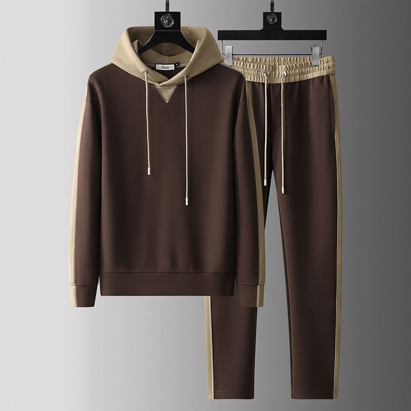 Men's Patchwork Hoodie Trousers Suit What Else You Got?