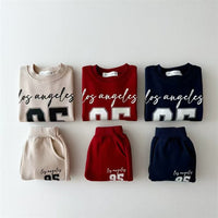 Adorable Kids' Casual 2-Piece Sweatshirt & Pants Set – Soft Cotton Unisex Outfit