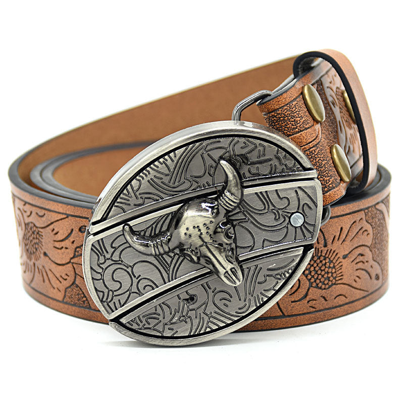 Personality Student Trendy Printing Engraving Smooth Buckle Knife Embossing Belt What Else You Got?
